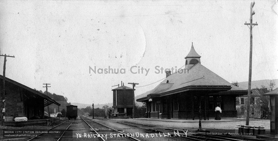 Postcard: Railway Station, Unadilla, New York
